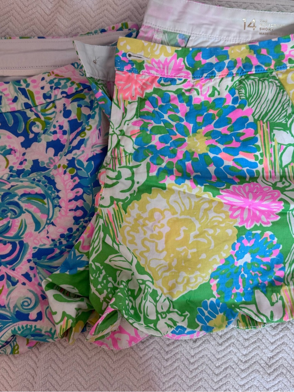 Lilly Pulitzer Bright Floral Shorts in Green, Pink & Bluel